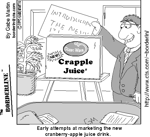 Crapple: the early attempt to market a cranberry apple juice drink